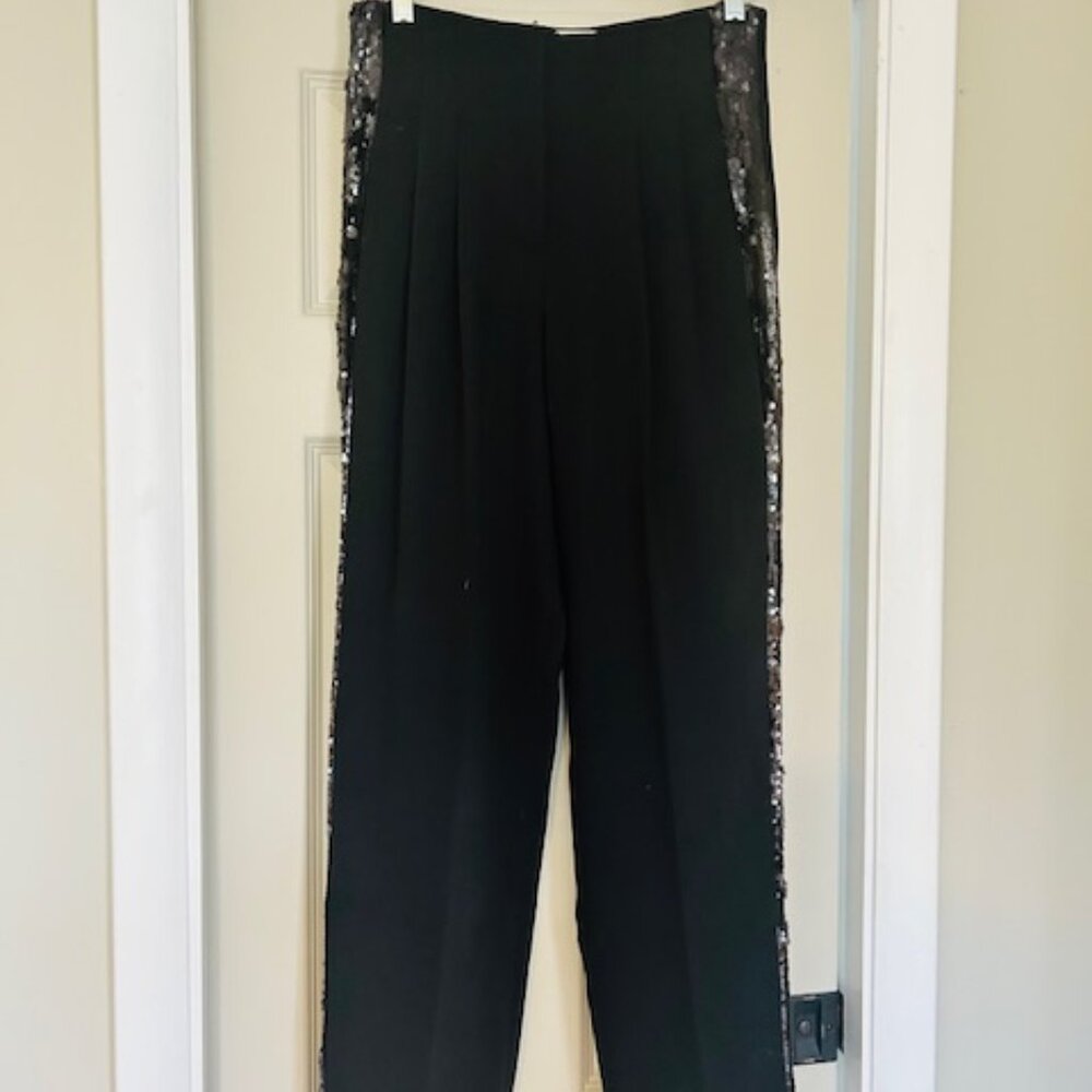 Elie Tahari Tuxedo pant with Sequin Stripe- Sz 6